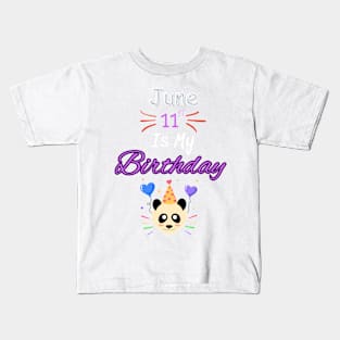 June 11 st is my birthday Kids T-Shirt